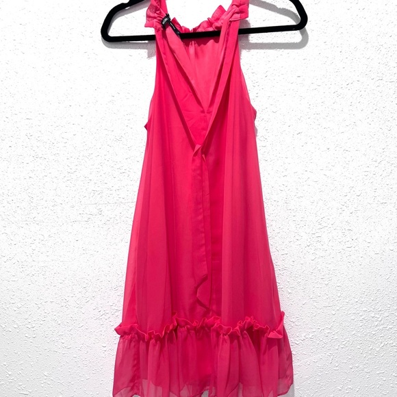 BCBG Paris Women's Chiffon Halter Mini Dress S - Picture 5 of 9